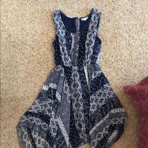 High-low style blue dress